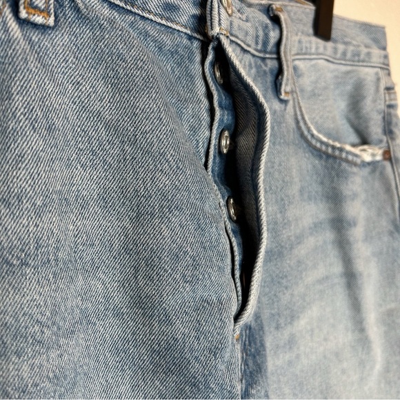 AGOLDE Parker Cut Off Jean Shorts 32 Button Fly Beach Coastal - Picture 4 of 9